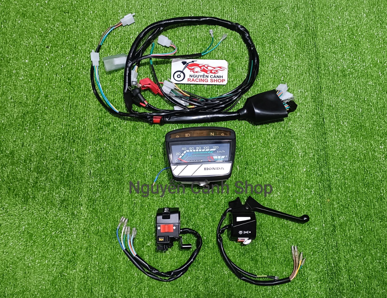 Đồng hồ xe Dream thái cùm công tắc,dây điện sườn