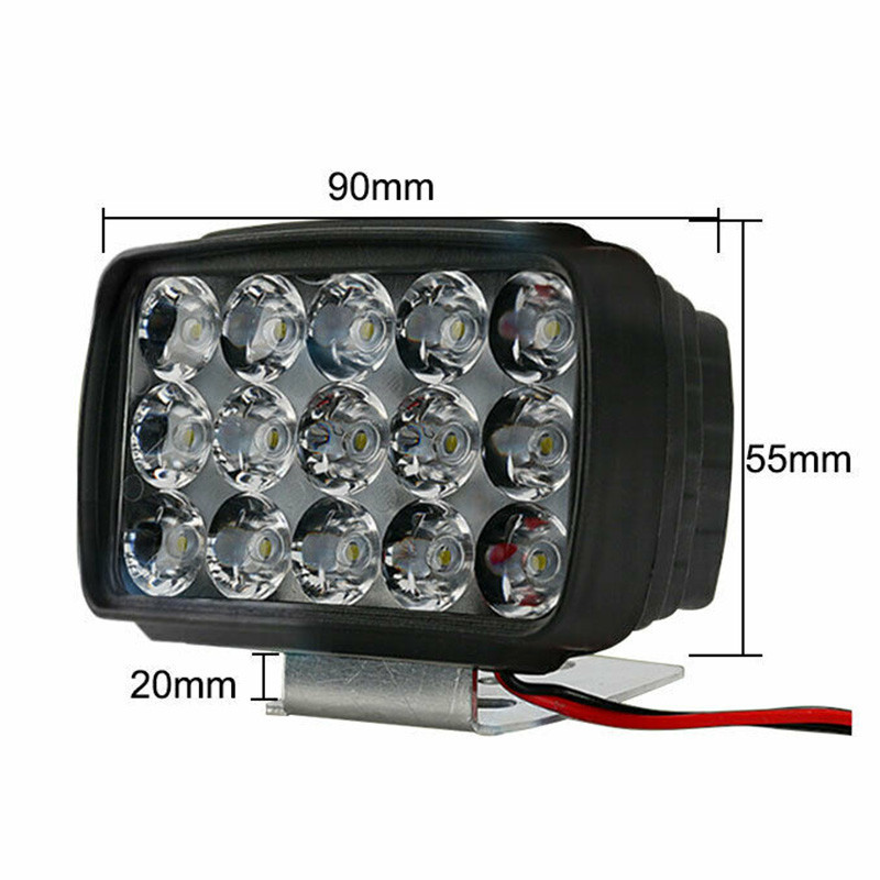 Đèn Pha LED 15 Bóng 1000lm Dành Cho Xe máy xe điện