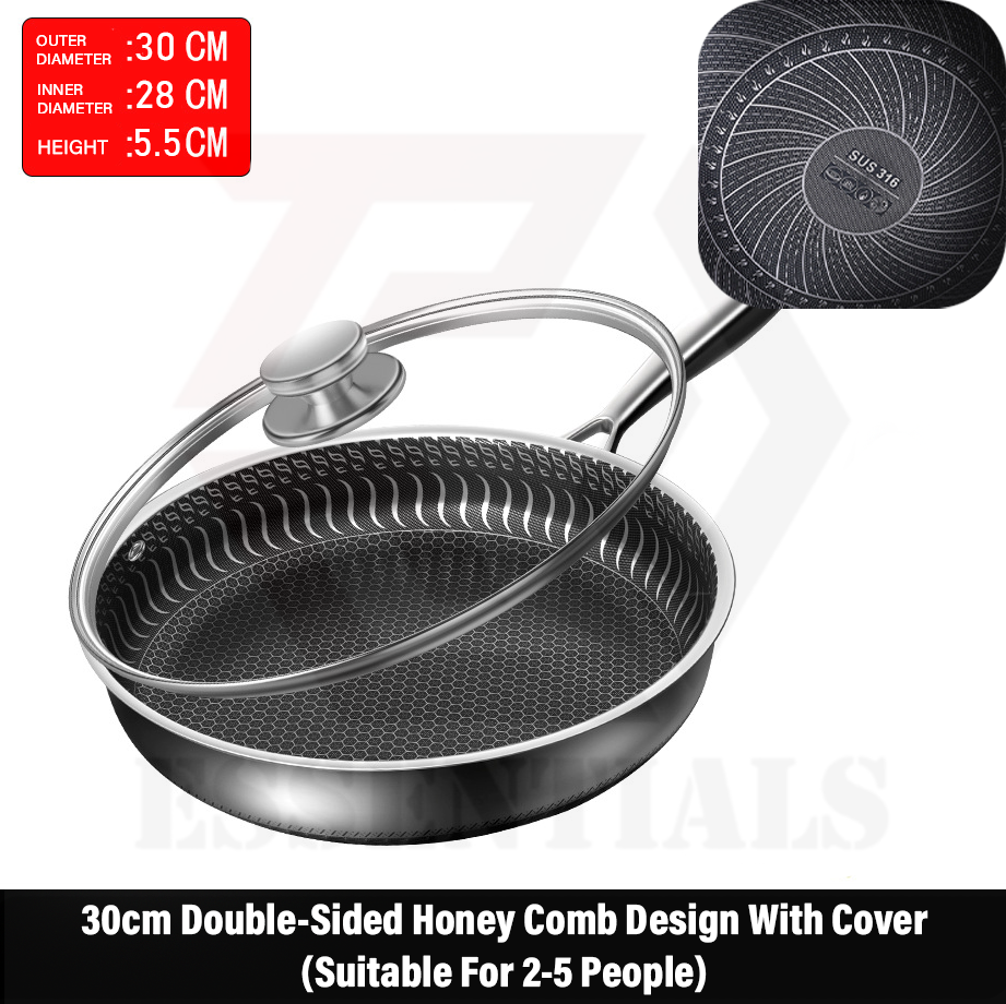 SG Household 316 stainless steel frying pan nonstick pan induction
