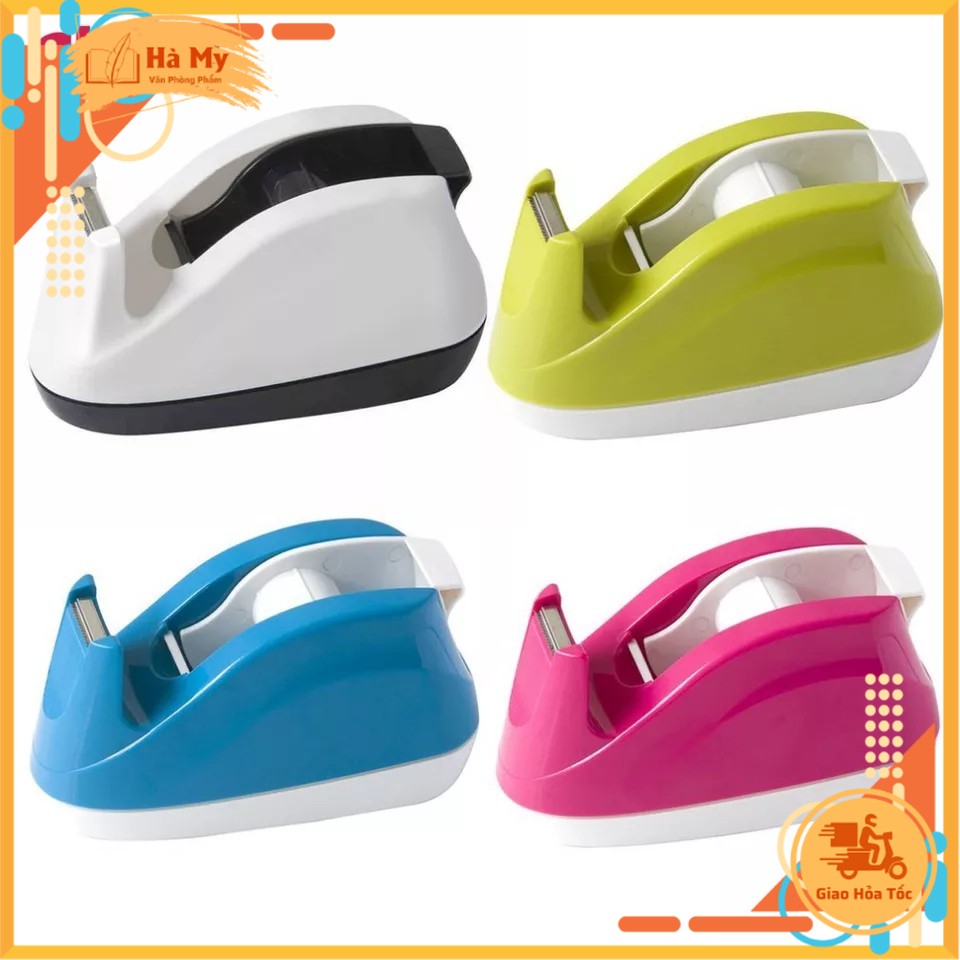 Cắt Băng Dính Cỡ Nhỏ Deli E808 - Lưỡi Dao Sắc Bén Dễ Dàng Sử Dụng - Đế Chống Trơn