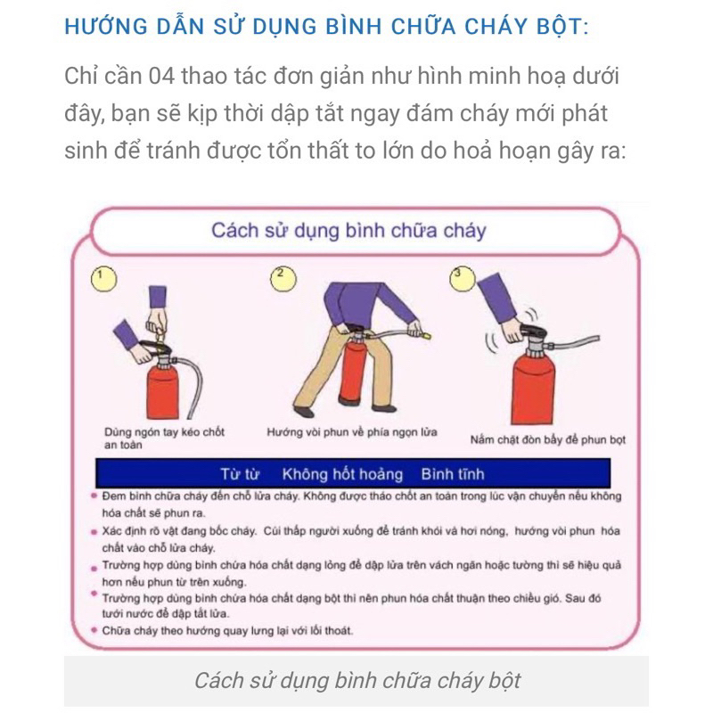 Combo 1 bình bột ABC 4kg + 1 bộ nội qui tiêu lệnh