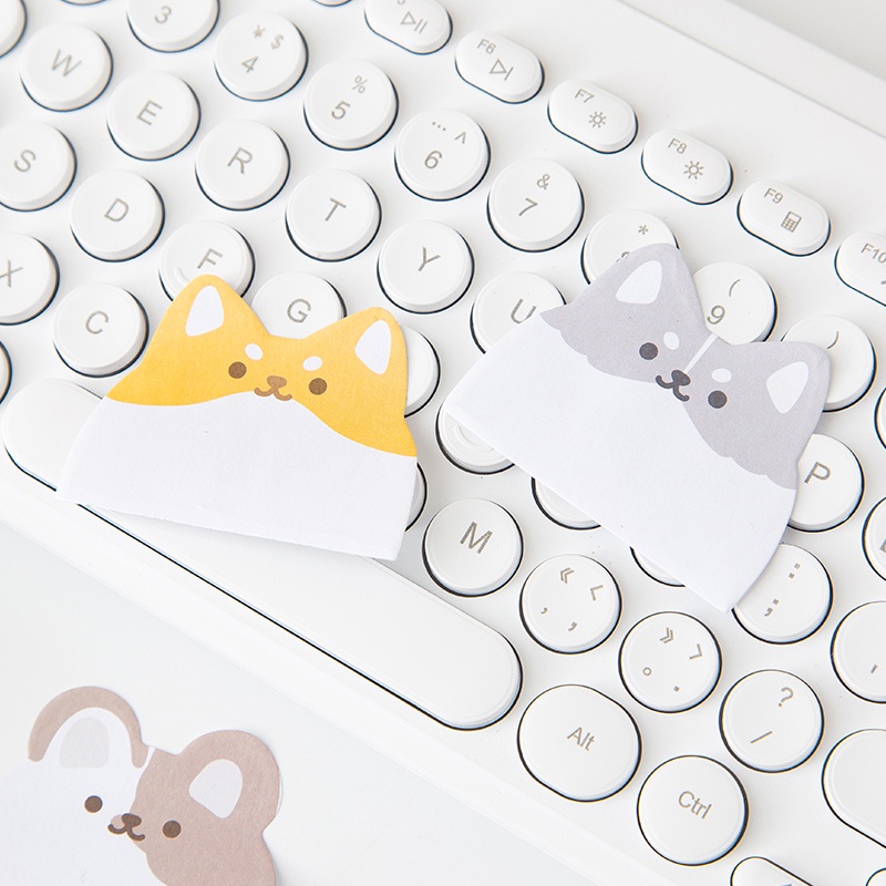 45 tờ dễ thương phim hoạt hình thú cưng phong cách ghi chú dán trường học văn phòng tearable ba mẫu giấy ghi nhớ Bộ