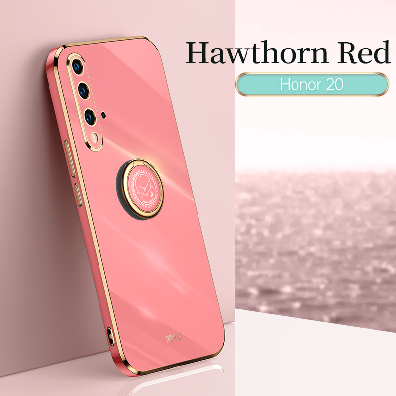 COD Plating Silicone Phone FOR Huawei Nova 5T Case Huawei Nova5T Deluxe Fall Protection with Metal Ring Holder