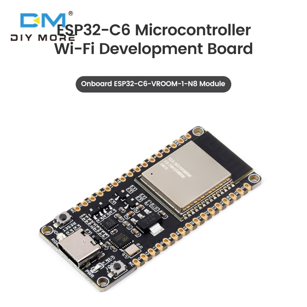 diymore ESP32-C6 Wifi Bluetooth bảng mạch phát triển onboard mô-đun ESP32-C6-WROOM-1-N8 wifi6 risc-v bảng mạch phát triển