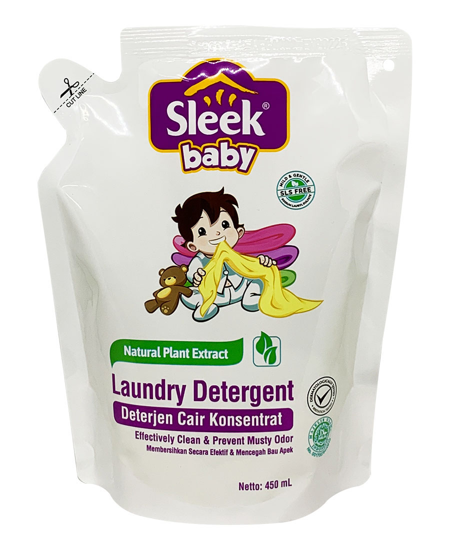 Sleek Baby Antibacterial Laundry Detergent Refill Pack 450ml Lazada