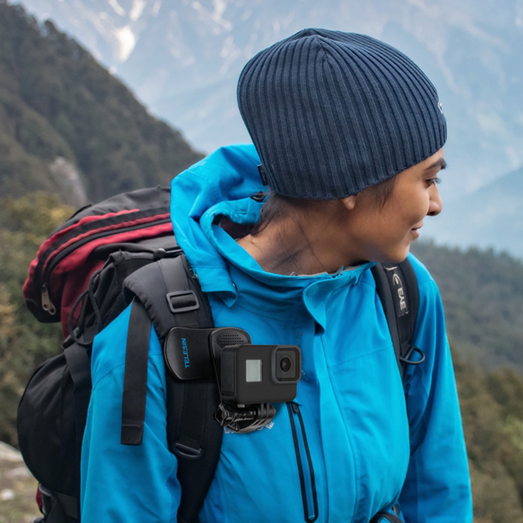 Backpack Clip GoPro Mount 360 Degree Rotary TELESIN คลิปหนีบติด หมุนได้ ...