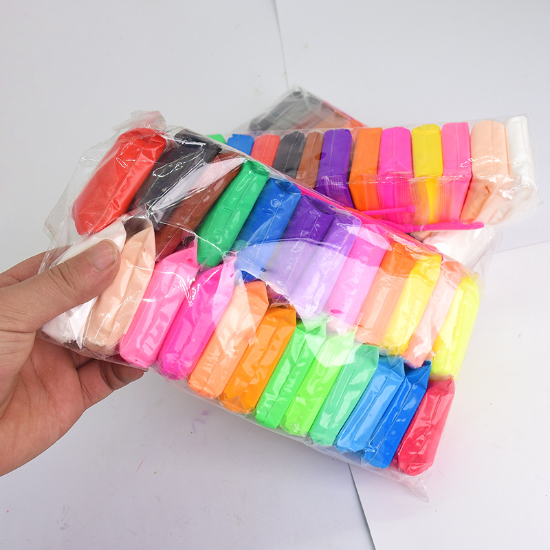 【GlobalTrendz】36 Colors/Set Fluffy Slime Soft Clay Antistress Light Plasticine Slime Sand Fidget Gum Polymer Clay For KidsToys. 
