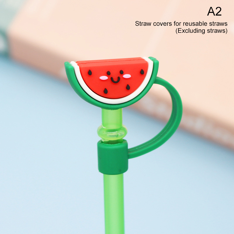 Straw Covers Cap 8pcs Silicone Straw Tips Covers Watermelon Reusable  Drinking Straw Tips Lids Plugs Airtight Seal Straw Plugs Protector for 6-8mm  Straws Party Supplies Red Silicone Straws 