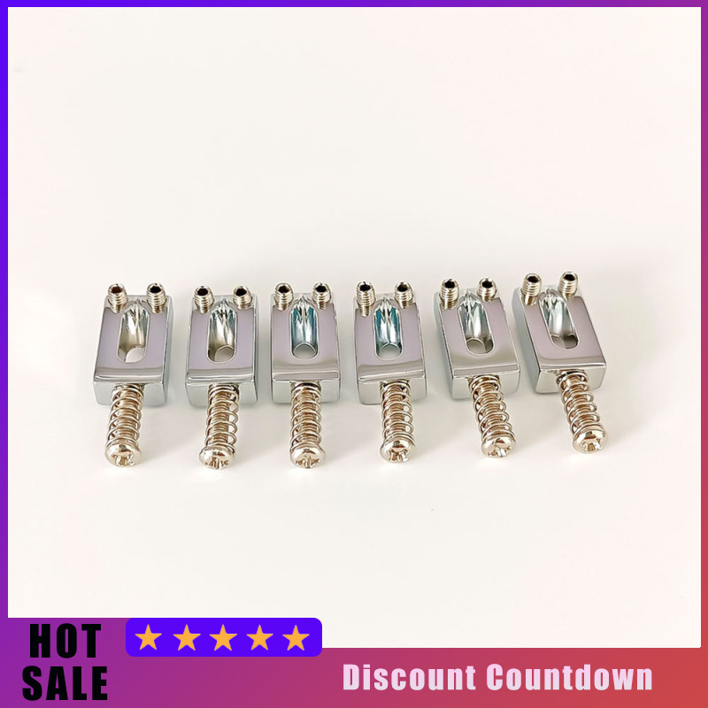 6pcs Guitar Bridge Saddle Rollers Bridge String Saddles Compatible For St Electric Guitar Bass Accessories