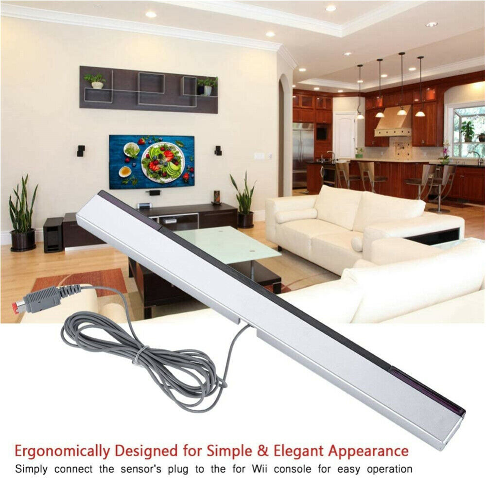 Wired Sensor Bar, Wired Infrared IR Signal Ray Sensor Bar,Replacement Infrared IR Ray Motion Sensor Bar Compatible with Wii and Wii U Console