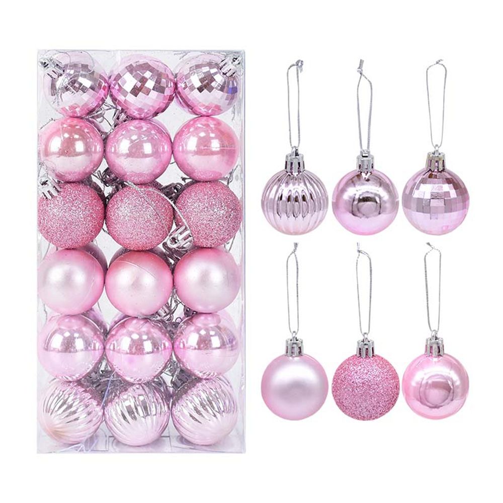 WHITE Shatterproof 36pcs Decorative Party Supplies Glitter Xmas Supplies Balls for Christmas Tree Christmas Pendant Home Decor Xmas Tree Topper Christmas Tree Balls Christmas Decorations