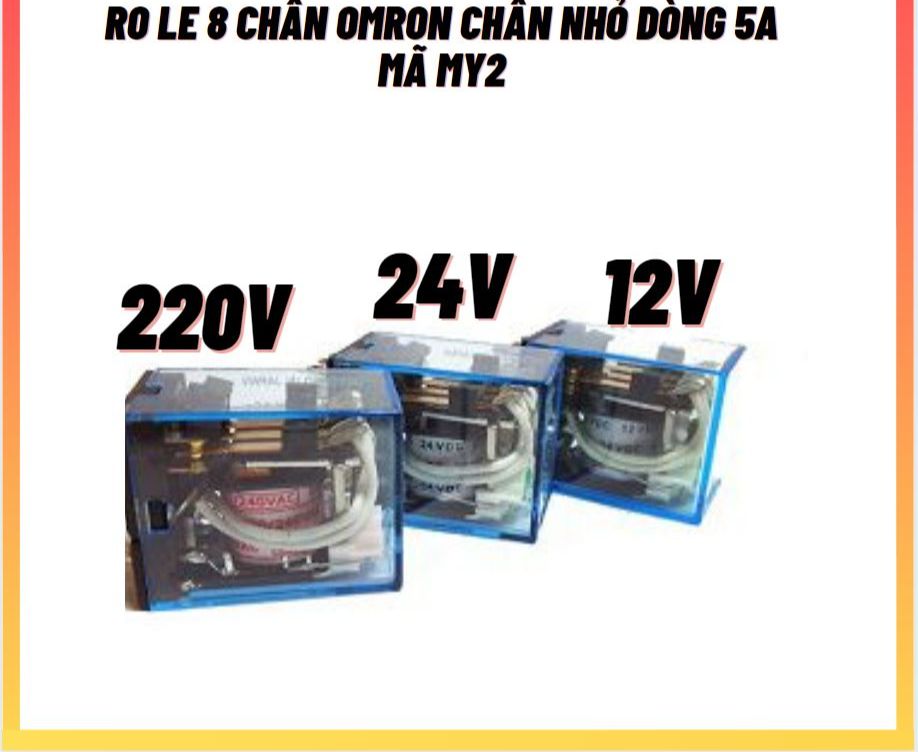 Relay omron my2n 8 chân, rơ le trung gian, relay kính 8 chân,
