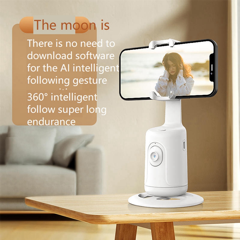Auto Face Tracking Tripod with Remote No App Phone Holder for Vlog, Streaming,Video (Black)