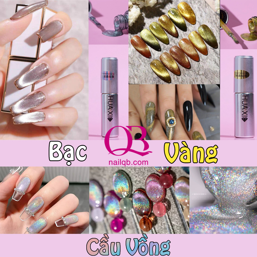 Sơn gel mắt mèo cầu vồng - mắt mèo kim cương Huaxi 10ml (1 chai dùng cho tất cả các màu)