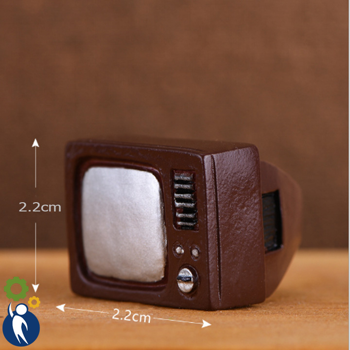 Tivi cổ điển 2.2x2.2cm, mô hình mini trang trí