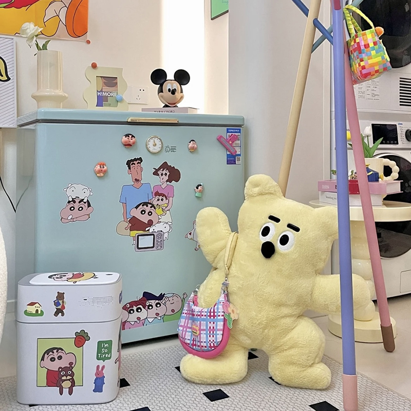 KS màu kem mèo siêu dễ thương Gấu Hồng gối đầu giường
