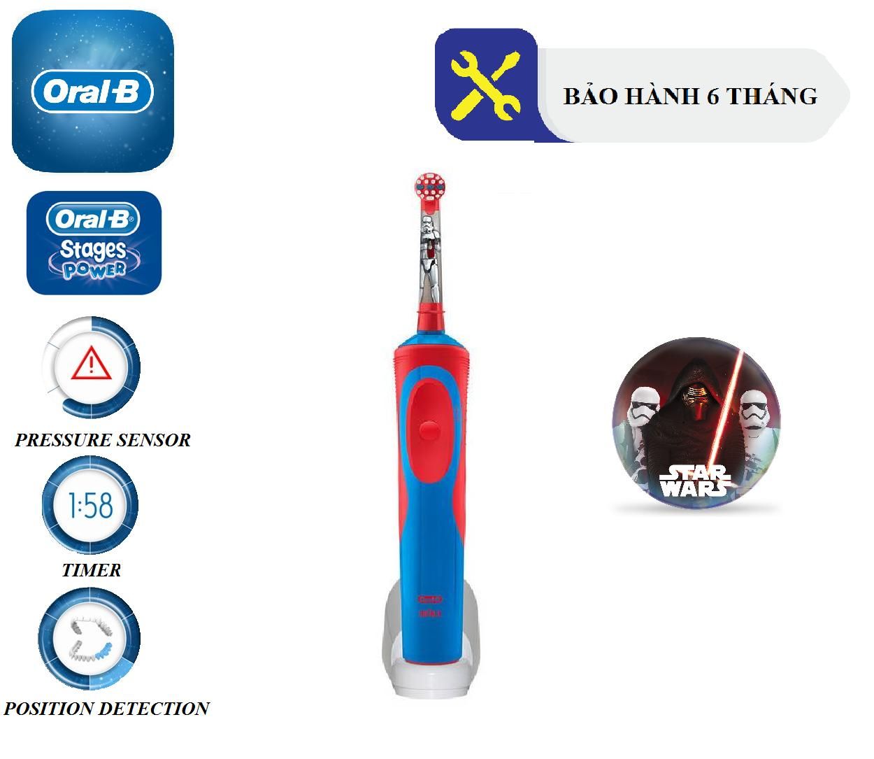Bàn chải đánh răng điện Oral-B Stages Power cho bé