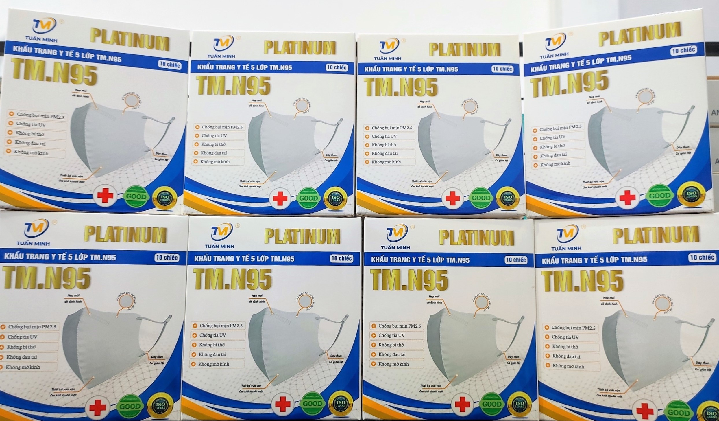 KHẨU TRANG 6D TM.N95 PLATINUM 5 LỚP (HỘP 10 CÁI)