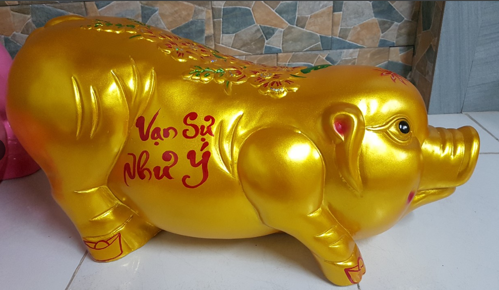 Lợn đất to khổng lồ hoa nổi cực đẹp