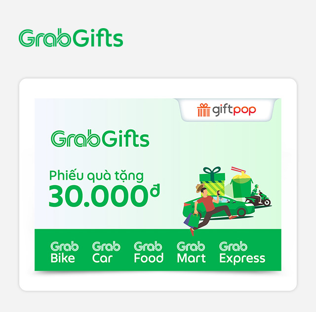 Evoucher - Phiếu Quà Tặng GrabGifts 30K