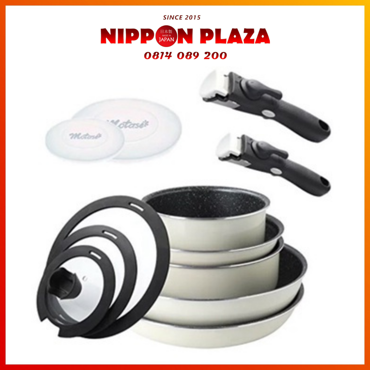 (HÀNG CHÍNH HÃNG) Bộ Nồi MOTASE 12 Món Nội Địa Nhật