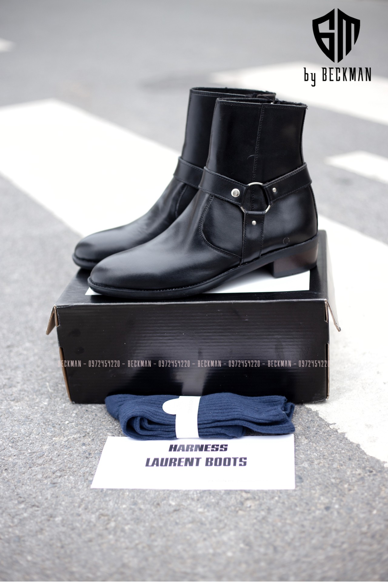 Giày nam Harness Boots kiểu dáng đường phố Hót Nhất.