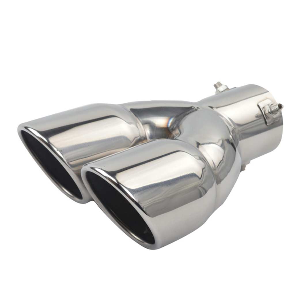 Stainless Steel Car Exhaust Pipe Muffler Tail Rear Pipe Double Outlet Tailpipe