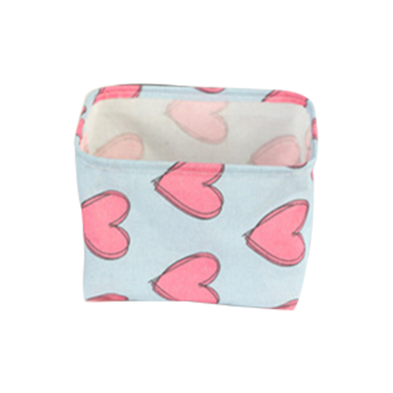 ABL Foldable Desktop Sundries Storage Basket Waterproof Cotton And Linen Storage Bag Household With Handle Finishing Dressing Table Cosmetics Home Storage Box