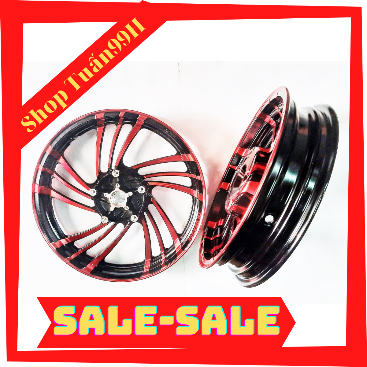 Mâm lốc xoáy đỏ dành gắn cho SH mode