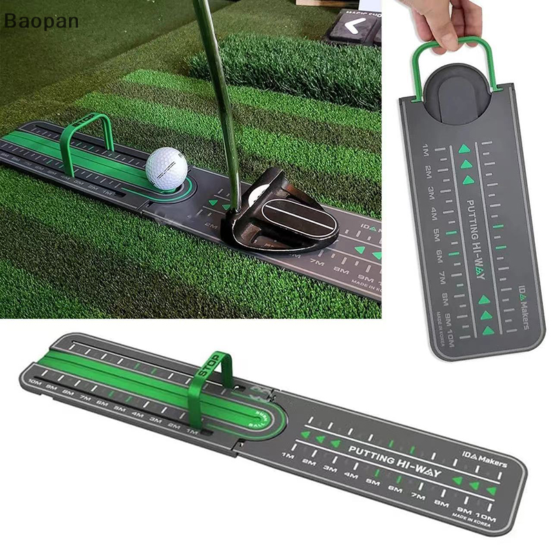 Baopan Golf Putting Green Mat Golf Training Aid Practice Putting Mat Equipment Precision Distance Putting Drill Practice Mat