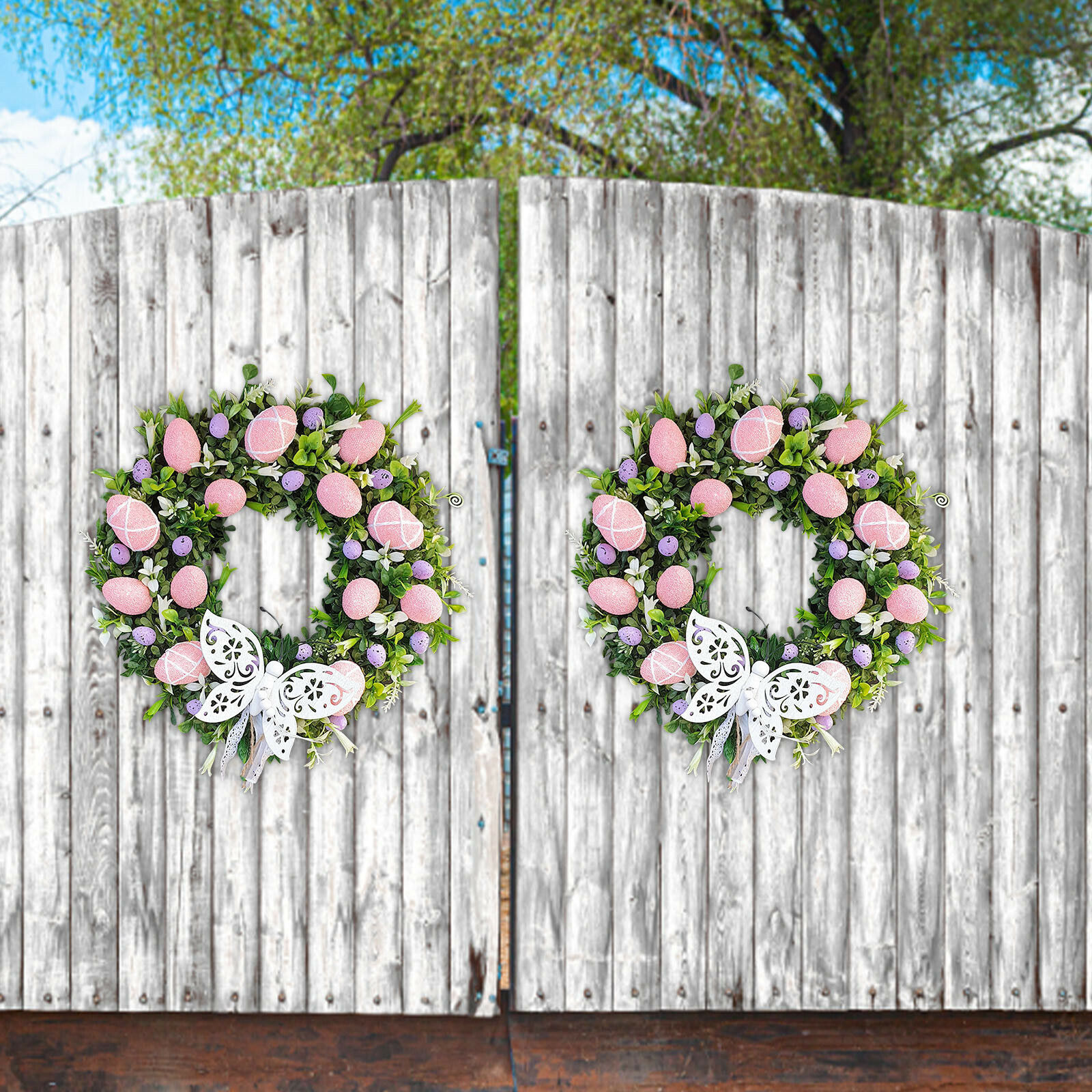 Easter Bunny Garland Home Wreath Decoration Easter Decor Props