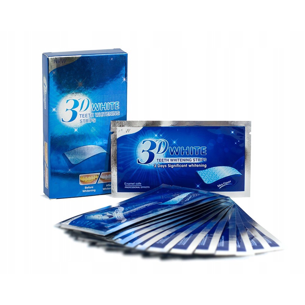 [COMBO 2 HỘP]Miếng Dán Trắng Răng 3D White Teeth Whitening Strip MDR01