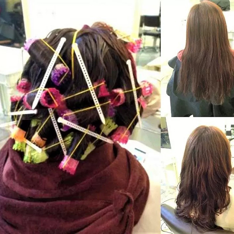 10Pcs Crystal Hair Perm Rods 5 Sizes Of Curling Irons Plastic Cold Wave ...