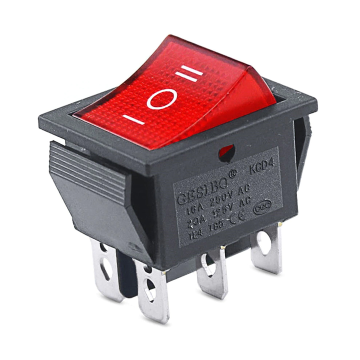 Công Tắc Bập Bênh KCD4 - 16A/250V 20A 125V 6Pin