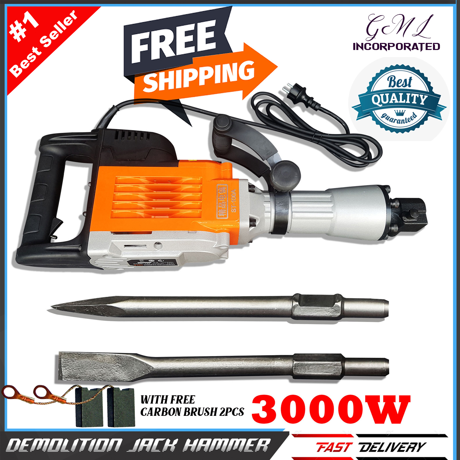 Experts Industrial Heavy Duty Electric Demolition Jack Hammer ST100A