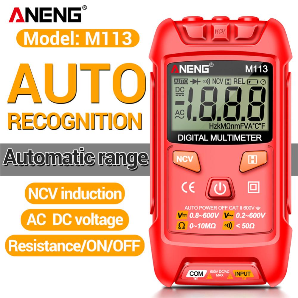 Máy đo vạn năng kĩ thuật số Mini Tester AC/DC Đồng hồ đo dòng điện điện áp LCD Điện áp kháng Meter với NCV 1999counts tự động điều chỉnh phạm vi