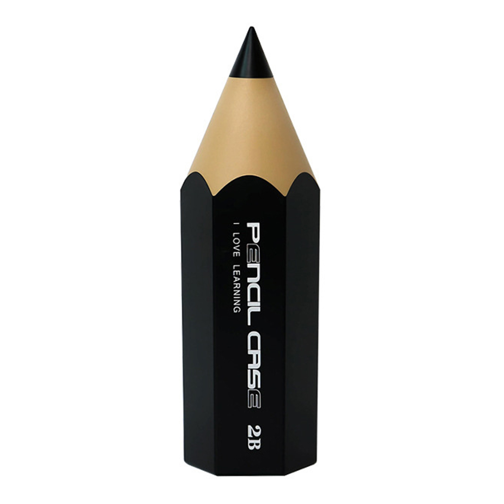 Goodbro Desktop Pen Holder Makeup Brush Container Large Capacity Pencil Shape Pen Holder with Dustproof Lid Ideal for Students Classroom and Makeup Brushes Desktop Organizer Container