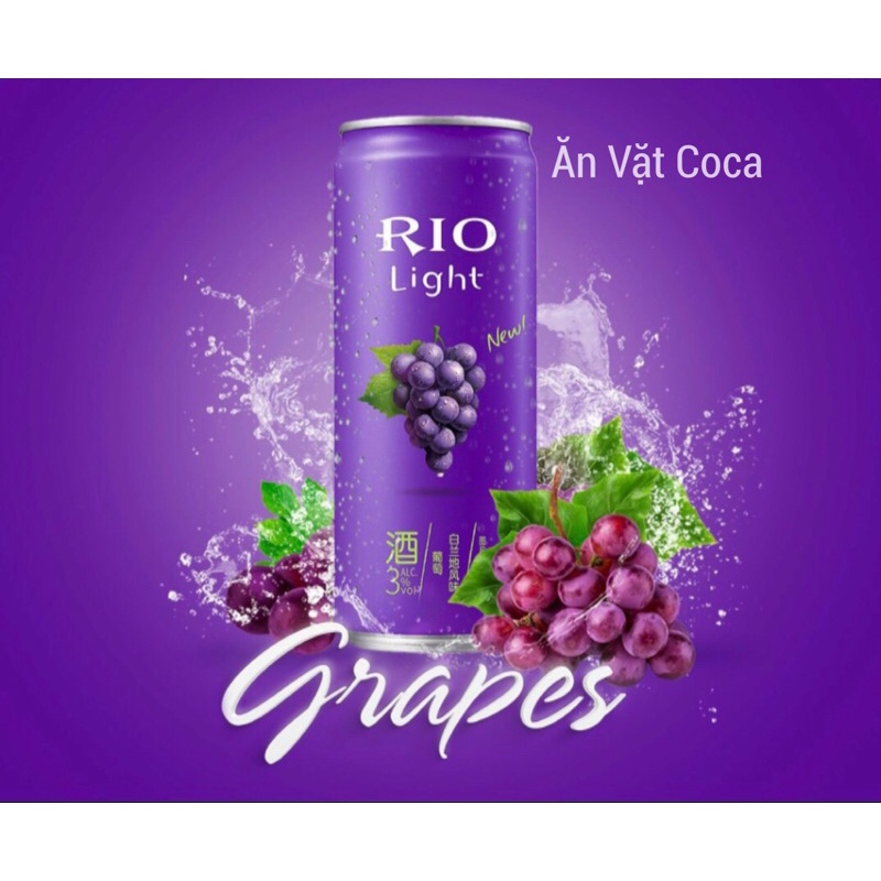 (10 Vị) Cocktail Hoa Quả Cao Cấp Rio Lon 330ml