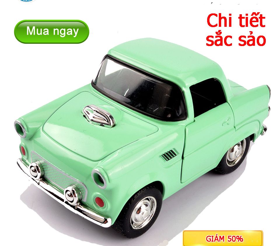 Xe mô hình đồ chơi ô tô 2 chỗ chất liệu kim loại chạy cót có led phát sáng, phong cách cổ điển, màu sắc đa dạng, đẹp, có thể làm đồ trưng bày, tặng làm kỉ niệm. (màu ngẫu nhiễn)