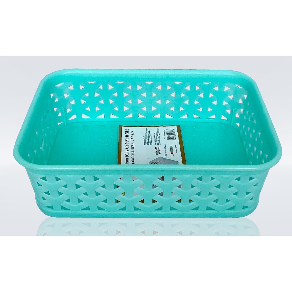 Rổ nhựa mây chữ nhật TỰ LẬP TL949 - (Giao Màu Ngẫu Nhiên)