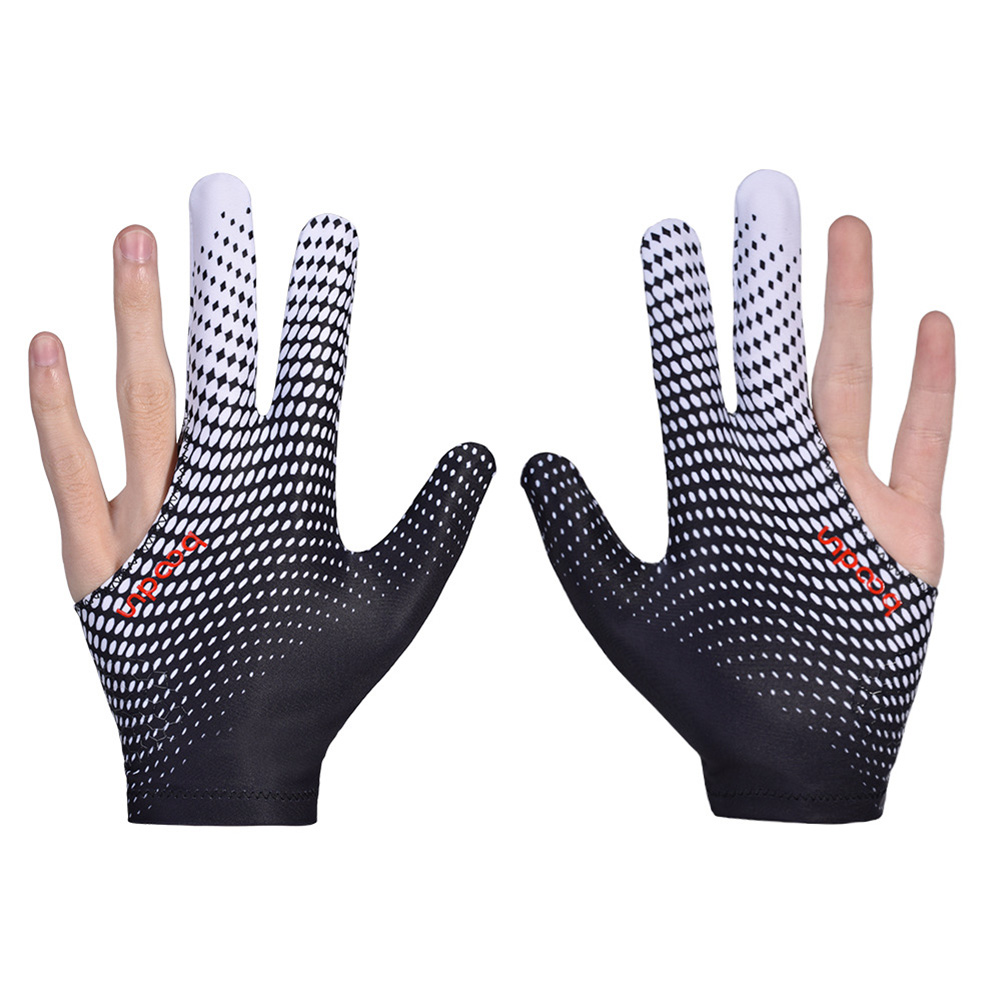 FG 1PC Professional Three-Finger Billiard Gloves Lycra Breathable High Elastic Non-Slip Gradient Sports Gloves Billiard Supplies. 