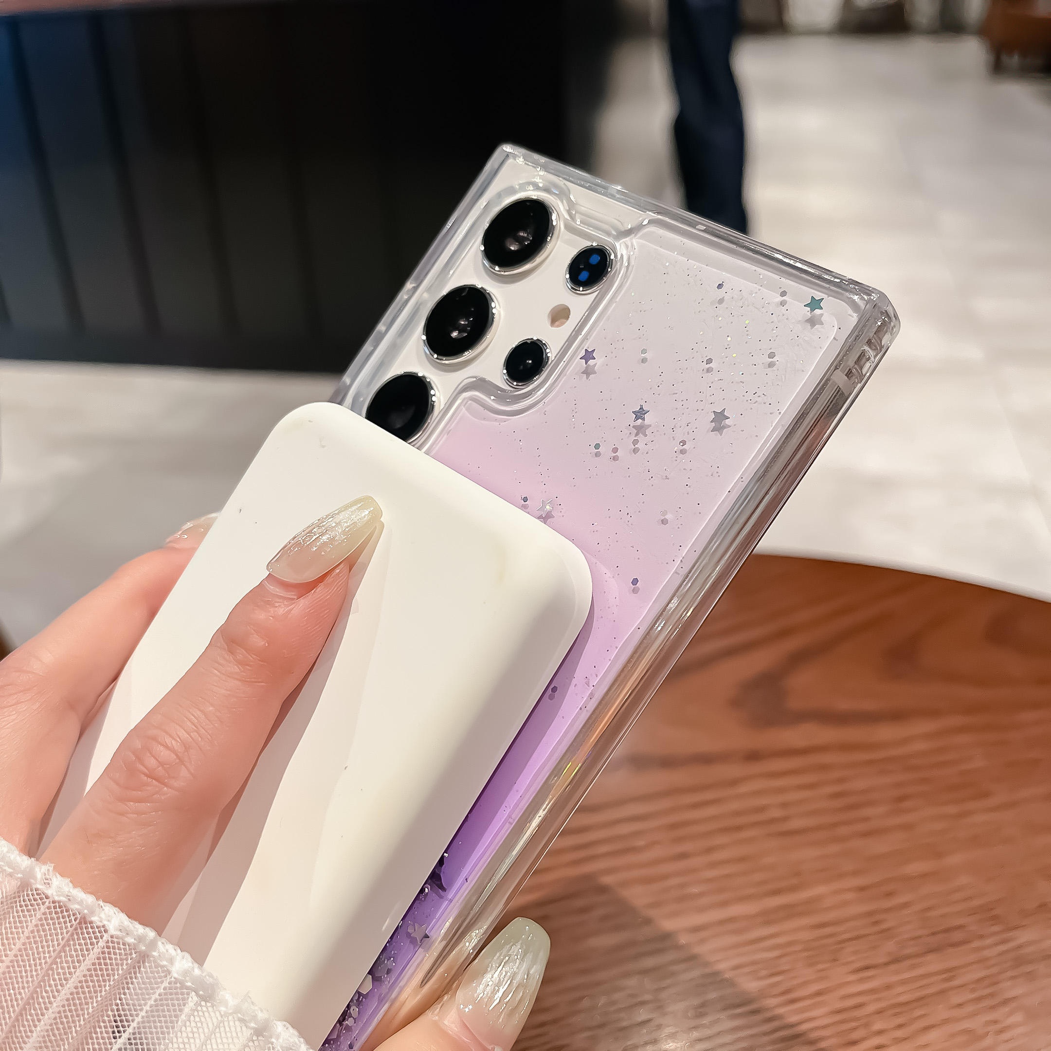 Sroof%20Case%20For%20Samsung%20Galaxy%20S22%20Plus%20S22%20Ultra%20S23%20Plus%20S23%20Ultra%20S23%20FE%20S24%20Plus%20S24%20Ultra%20S25%20Plus%20S25%20Ultra%20New%202-in-1%20Acrylic%20CD%20Gradient%20Glitter%20Drip%20Magnetic%20Phone%20Case%20Back%20Cover%20-%20Image%205