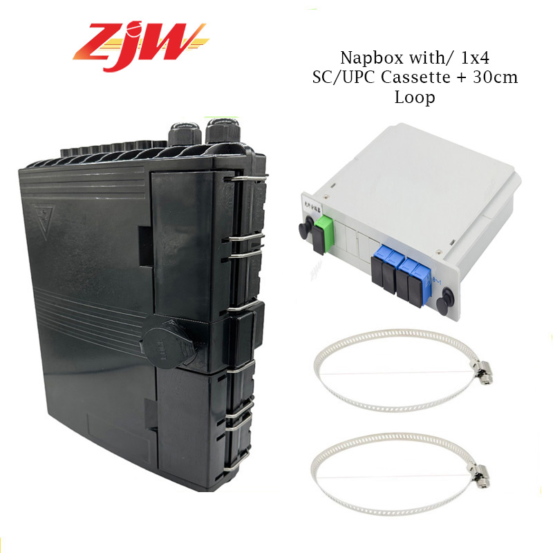 Zjw Port Fiber Splitter Nap Box Ftth Insert Type Fiber Optic Distribution Box For Plc Splitter