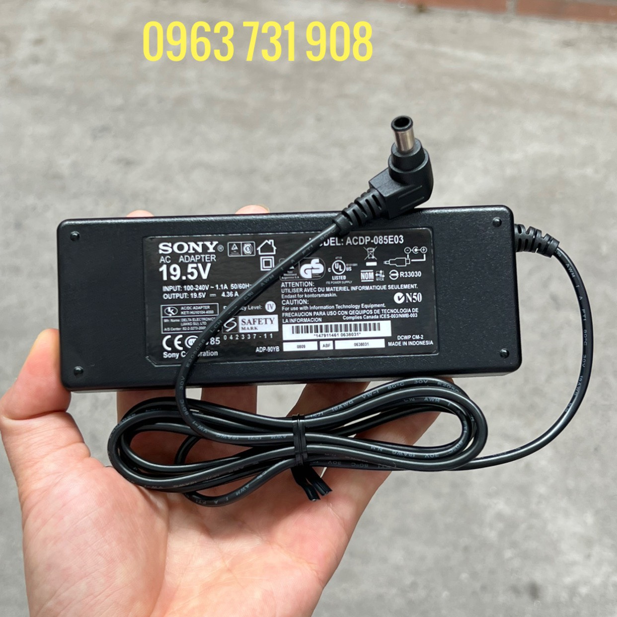 ADAPTOR- NGUỒN TIVI SONY 19.5V 4.36A