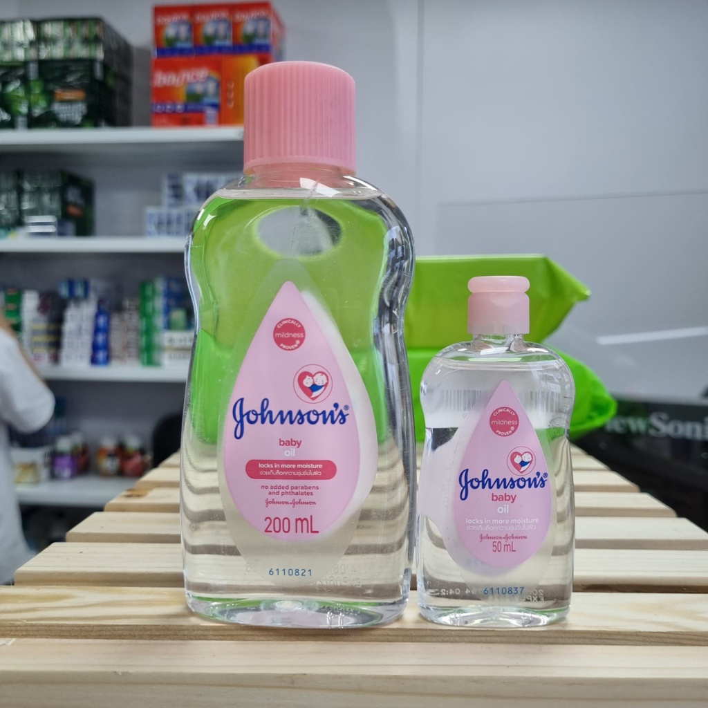 Johnson baby oil 200ml-50ml-pegastore