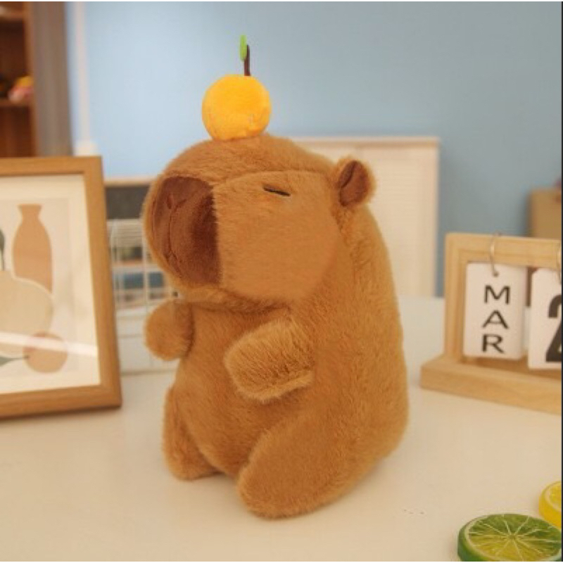 Gấu bông capybara chuột lang nước 20cm mẫu hamburger/thiên thầƞ/đội cam cute