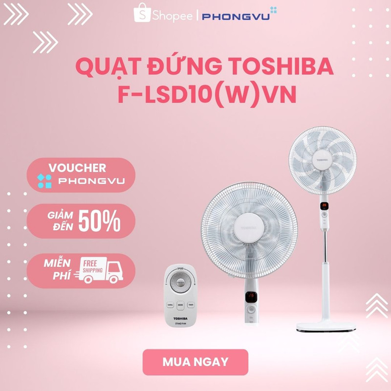 Stand fan Toshiba F-LSD10 (W)VN -Warranty 12 months