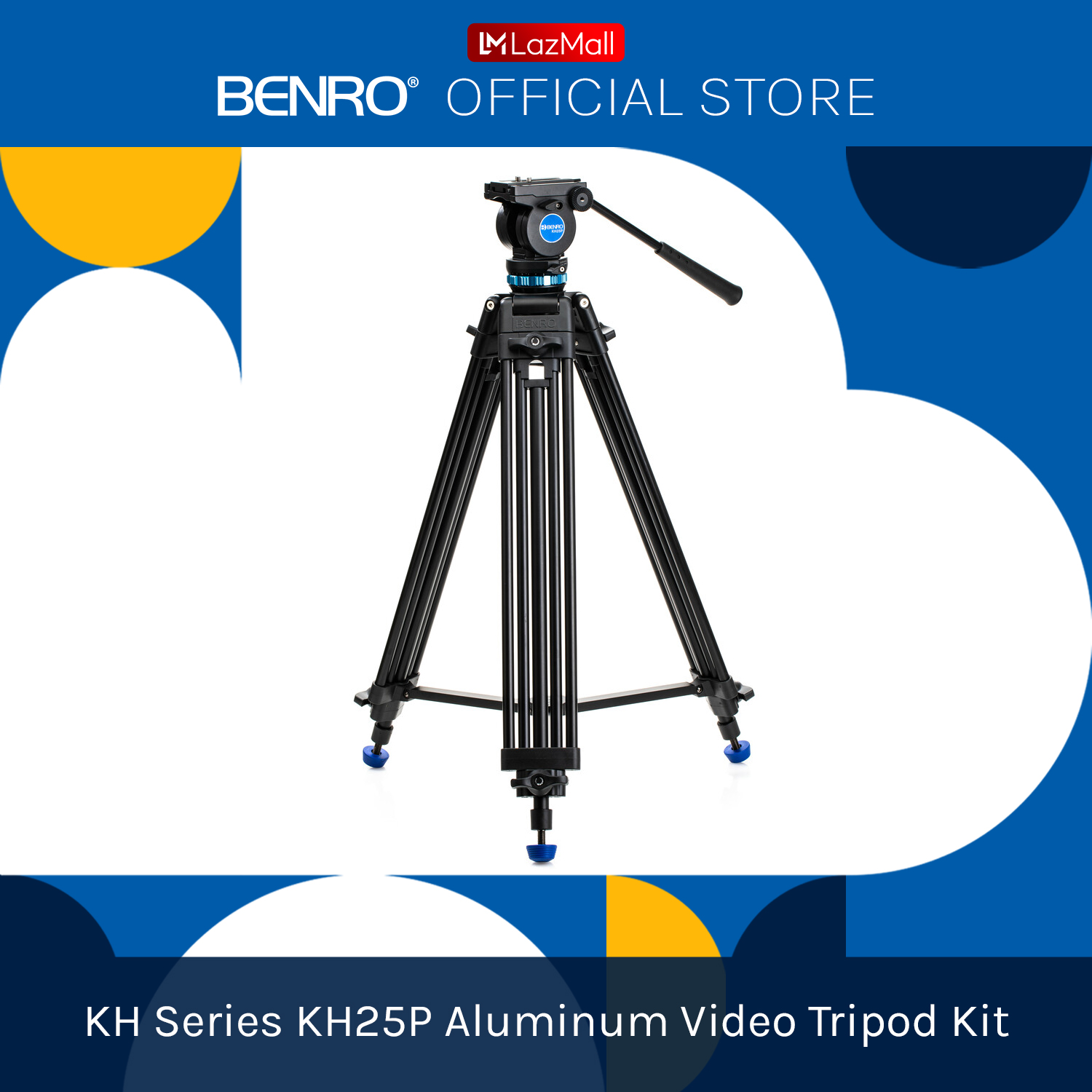 [NEW VERSION] Benro KH Series KH25P Aluminum Video Tripod Kit Lazada PH
