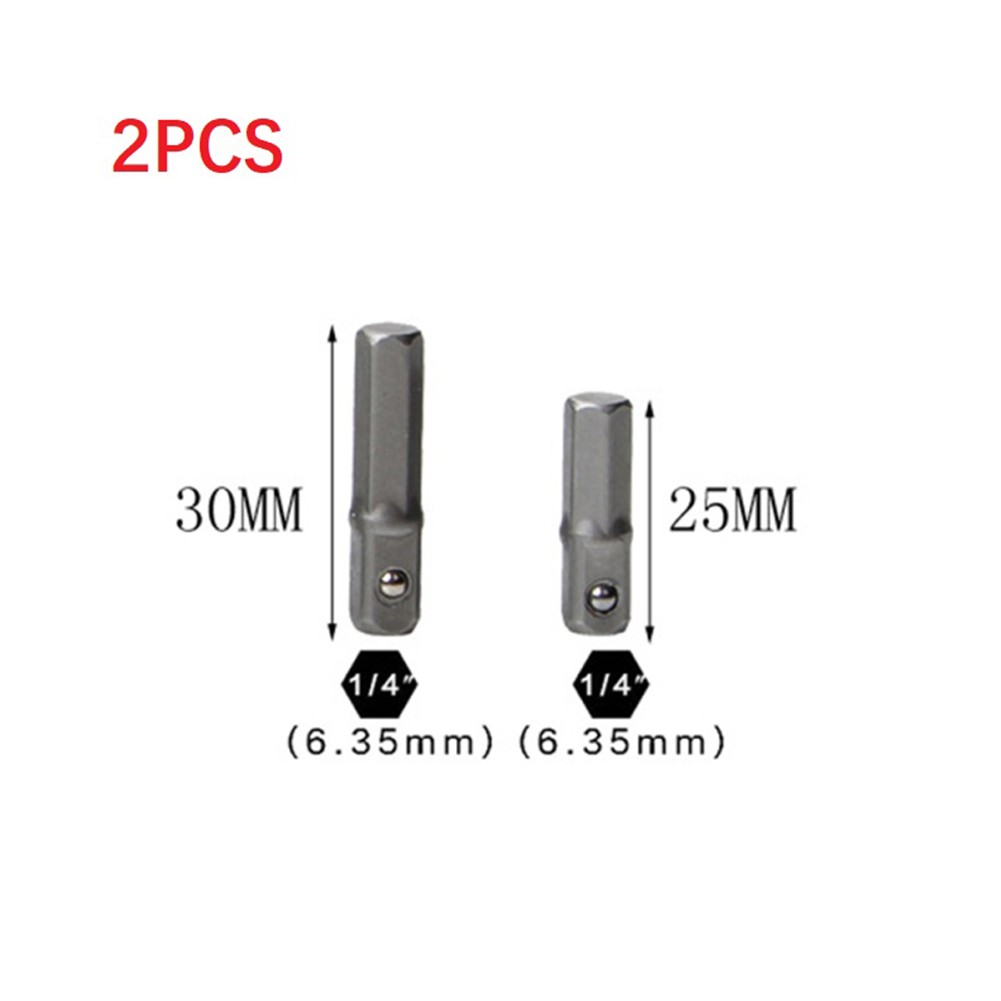 【BEUMK】 Drill Socket Adapter 1/4in Hex Shank Adapter Drill Nut Driver Power Extension Bar For Impact Driver 1/2 3/8 1/4