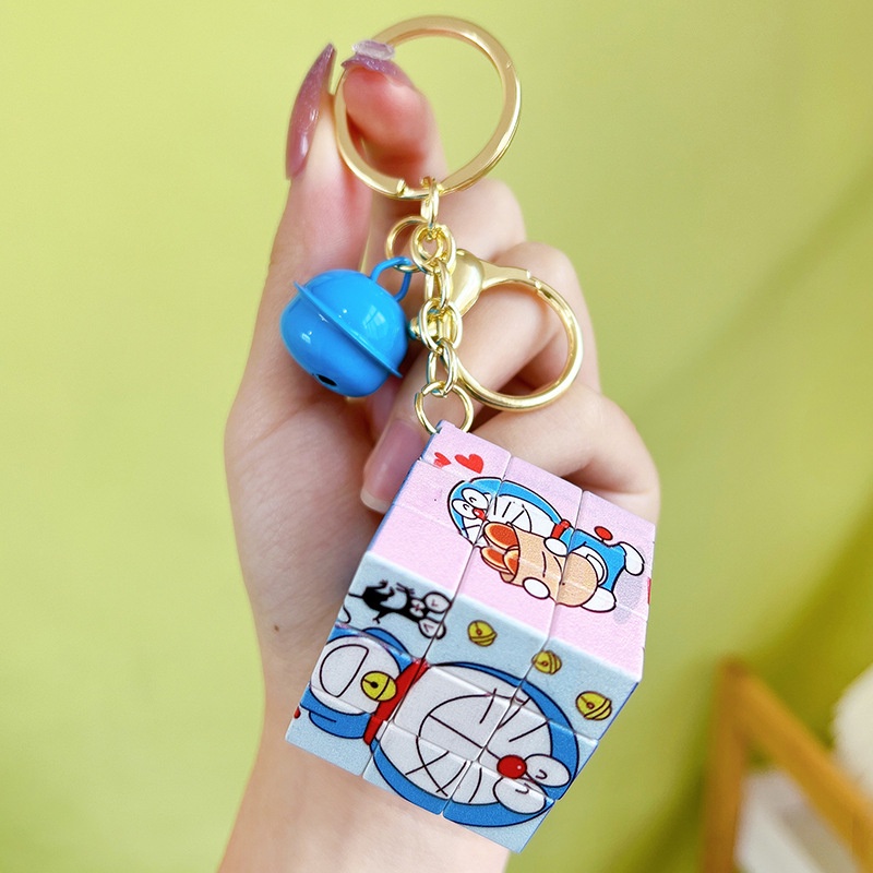 Móc khoá hình lập phương động vật cute